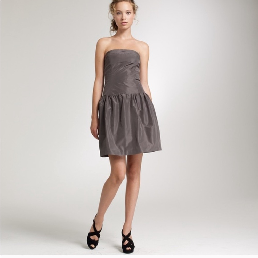 NWT Navy BLUE JCrew Silk strapless cocktail dress